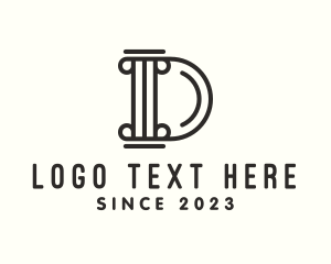 Minimalist - Letter D Pillar logo design