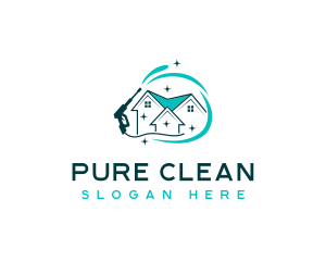 Sparkling Clean Pressure Washer logo design