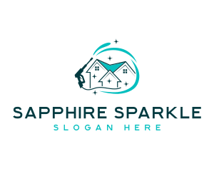 Sparkling Clean Pressure Washer logo design