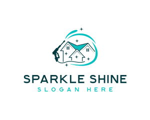 Sparkling Clean Pressure Washer logo design