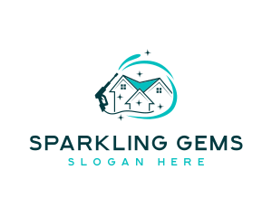 Sparkling Clean Pressure Washer logo design