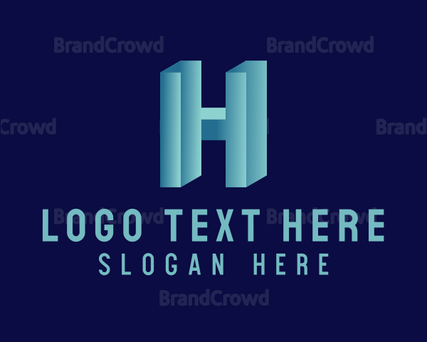 Generic 3D Letter H Logo