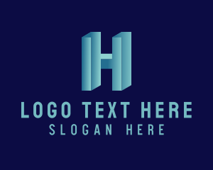 Industrial - Generic 3D Letter H logo design