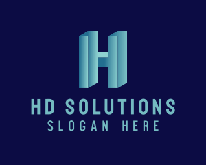 Generic 3D Letter H logo design