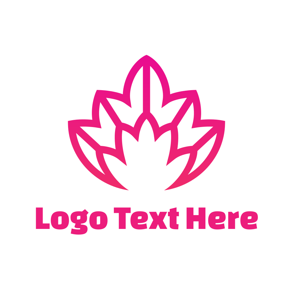 Pink Lotus Line Art Logo BrandCrowd Logo Maker