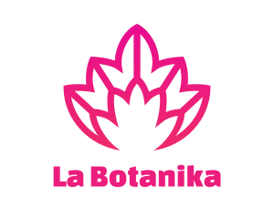 Pink Lotus Line Art Logo