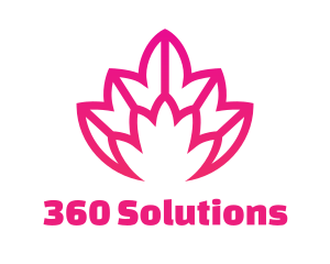 Pink Lotus Line Art logo design