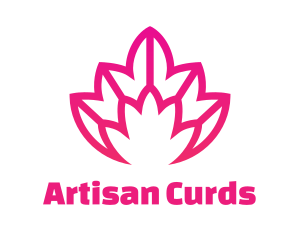 Pink Lotus Line Art logo design