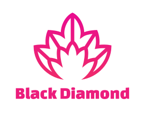 Pink Lotus Line Art logo design