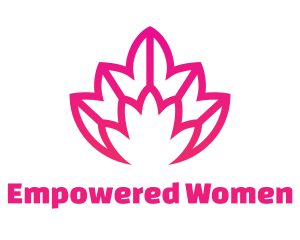 Pink Lotus Line Art logo design