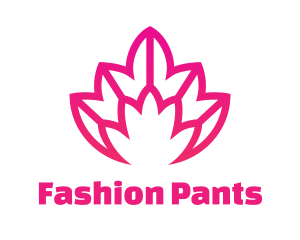 Pink Lotus Line Art logo design