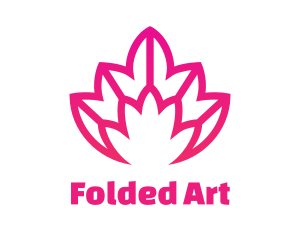 Pink Lotus Line Art logo design