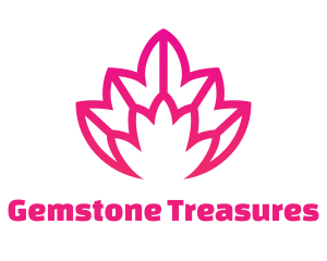 Pink Lotus Line Art logo design