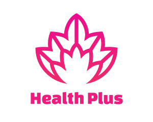 Pink Lotus Line Art logo design