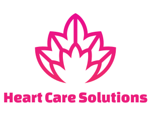 Pink Lotus Line Art logo design