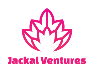 Pink Lotus Line Art logo design