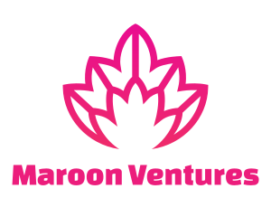 Pink Lotus Line Art logo design