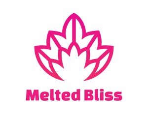 Pink Lotus Line Art logo design