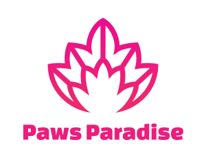 Pink Lotus Line Art logo design