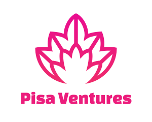 Pink Lotus Line Art logo design