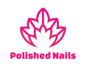 Pink Lotus Line Art logo design