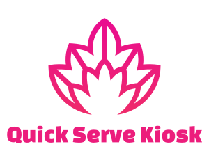 Pink Lotus Line Art logo design