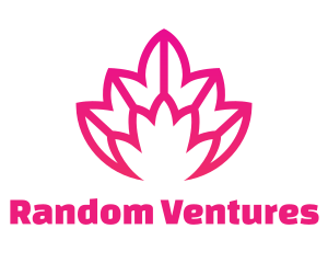 Pink Lotus Line Art logo design