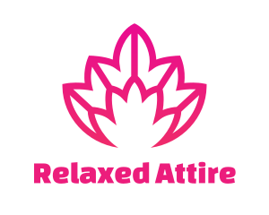 Pink Lotus Line Art logo design