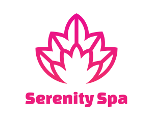 Relax - Pink Lotus Line Art logo design