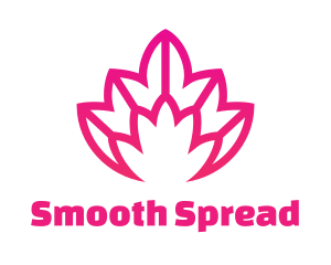 Pink Lotus Line Art logo design