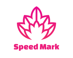 Pink Lotus Line Art logo design