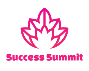 Pink Lotus Line Art logo design