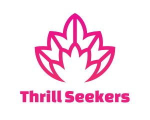 Pink Lotus Line Art logo design