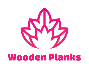 Pink Lotus Line Art logo design