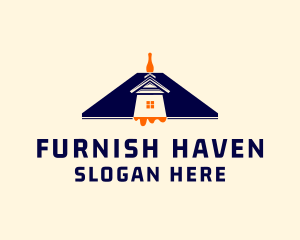 Furnish - Roofing Paint Brush logo design