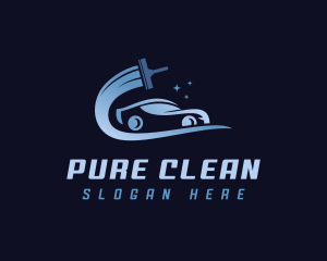 Car Wash Squeegee Cleaning logo design