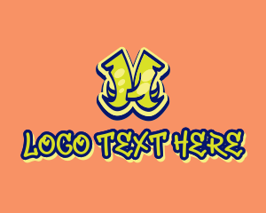 Illustrator - Wildstyle Graffiti Letter X logo design