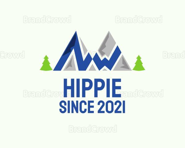 Outdoor Mountain Hike Logo