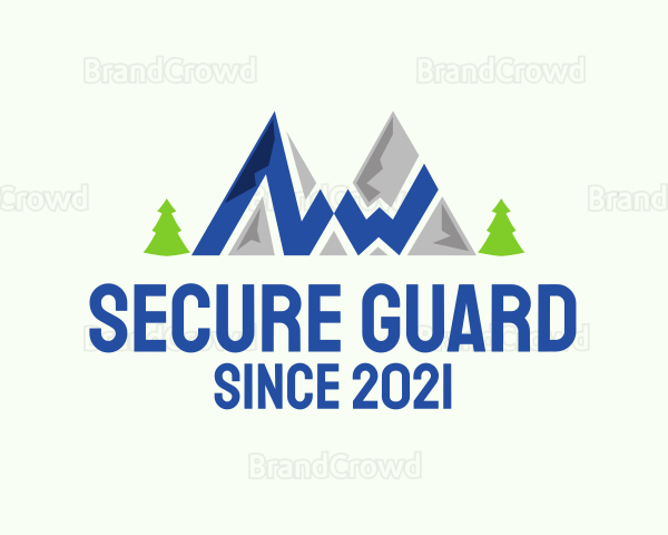 Outdoor Mountain Hike Logo