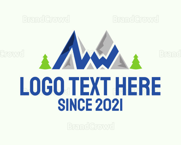 Outdoor Mountain Hike Logo