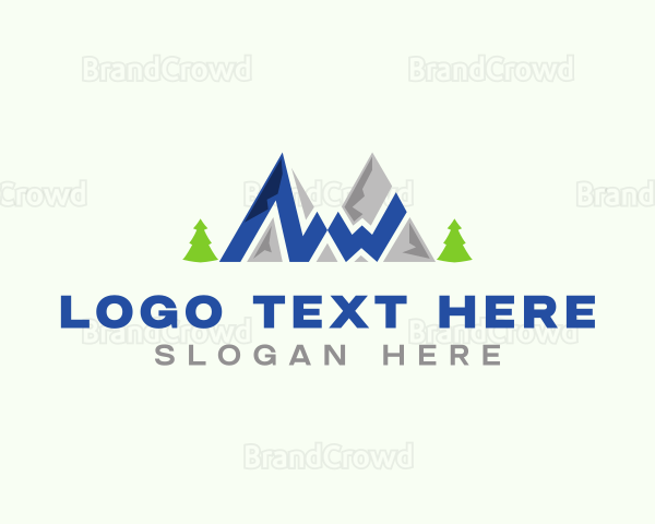 Outdoor Mountain Letter NW Logo