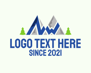 Woods - Outdoor Mountain Hike logo design