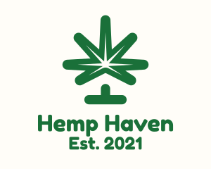 Green Cannabis House logo design