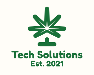 Herbal - Green Cannabis House logo design