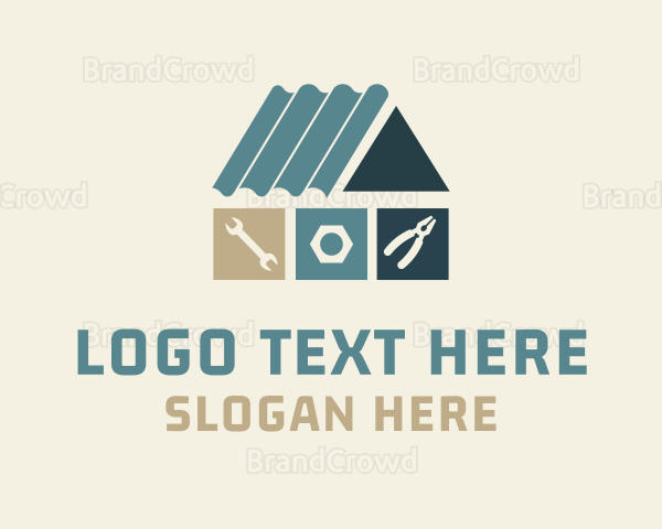 House Handyman Tools Logo