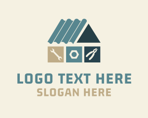 Concrete - House Handyman Tools logo design