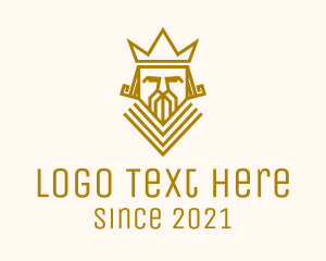 Majesty - Gold King Crown logo design