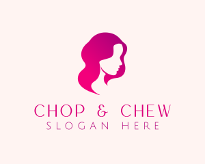 Facial - Woman Wavy Hairstyle logo design