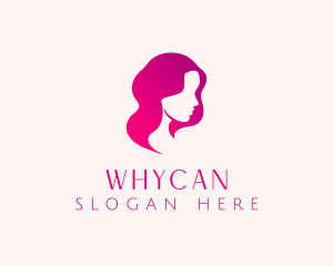 Lady - Woman Wavy Hairstyle logo design