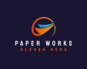 Paper - Paper Plane Origami logo design